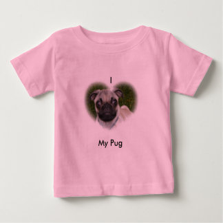 Liebe I mein Mops Baby T-shirt