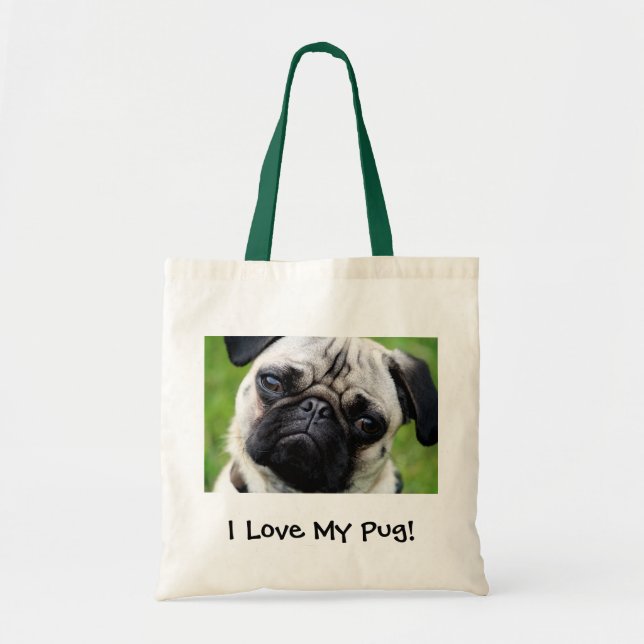Liebe I mein Mops! Tragetasche (Vorne)