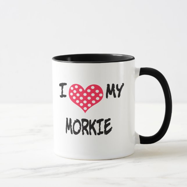Liebe I mein Morkie Tasse (Rechts)