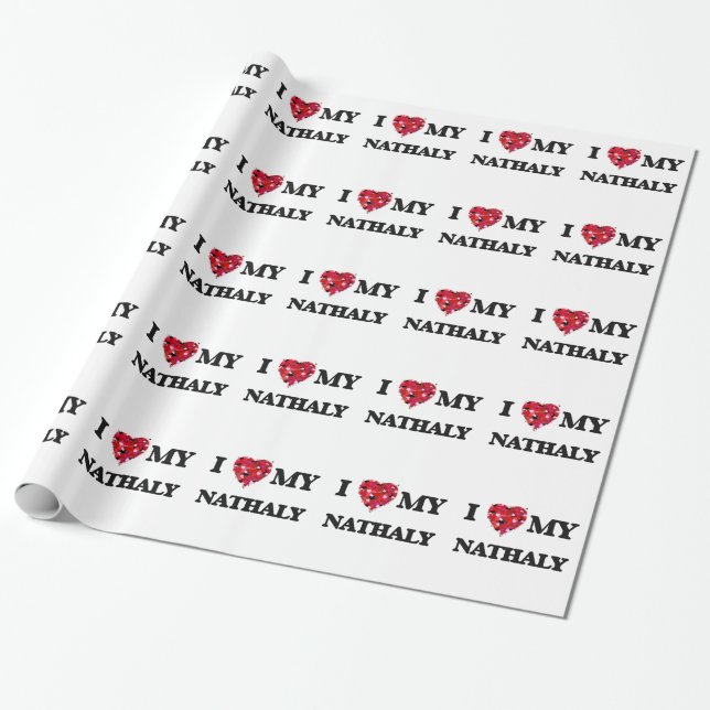 Liebe I mein Nathaly Geschenkpapier (Ungerollt)