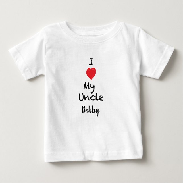 Liebe I mein Onkel Customizable Baby Shirt (Vorderseite)