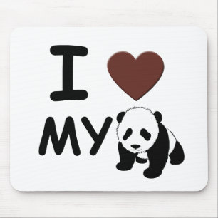 Liebe I mein Panda Mousepad