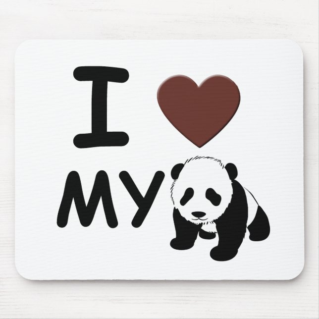 Liebe I mein Panda Mousepad (Vorne)
