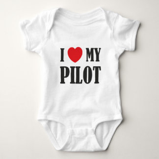 Liebe I mein Pilot Baby Strampler
