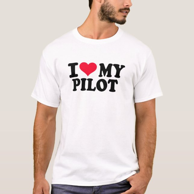Liebe I mein Pilot T-Shirt (Vorderseite)