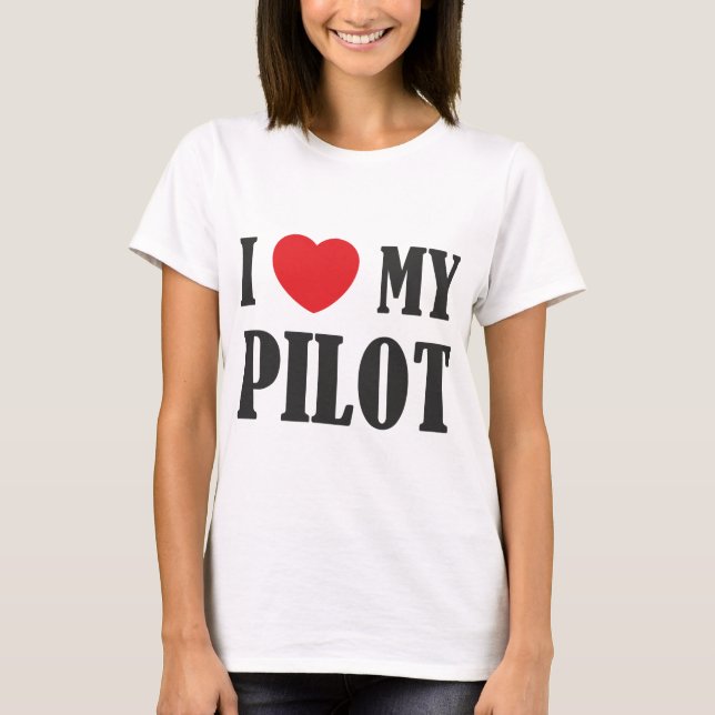 Liebe I mein Pilot T-Shirt (Vorderseite)
