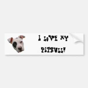 Liebe I mein pitbull Autoaufkleber