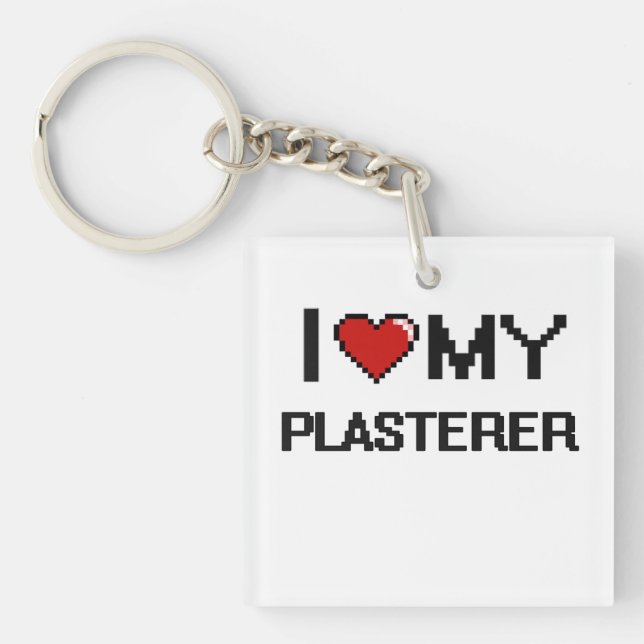 Liebe I mein Plasterer Schlüsselanhänger (Vorderseite)