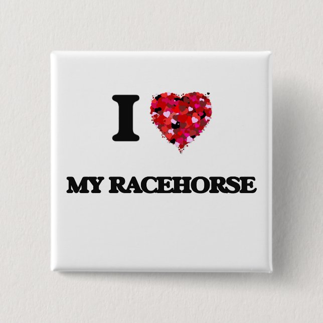 Liebe I mein Rennpferd Button (Vorderseite)