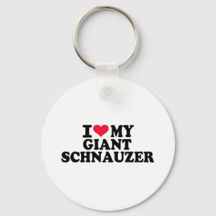Liebe I mein riesiger Schnauzer Schlüsselanhänger