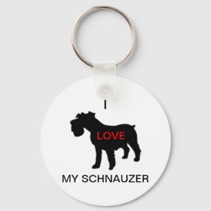 Liebe I mein Schnauzer-Schlüsselanhänger Schlüsselanhänger
