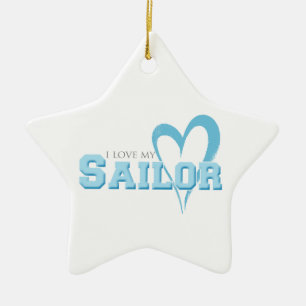Liebe I mein Seemann Keramikornament