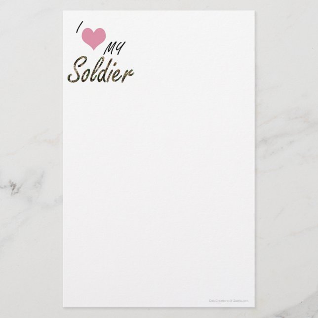 Liebe I mein Soldat Briefpapier (Vorderseite)