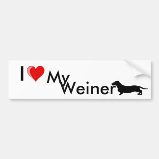 Liebe I mein Weiner Autoaufkleber