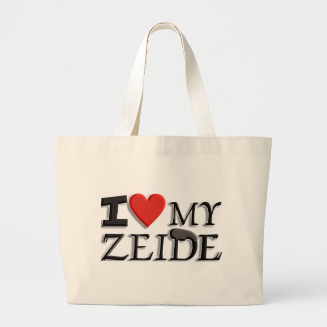 Liebe I mein Zeide Jumbo Stoffbeutel (Vorne)