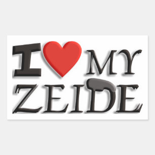 Liebe I mein Zeide Rechteckiger Aufkleber