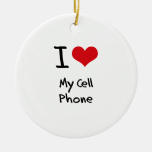 Liebe I mein Zellen-Telefon Keramik Ornament