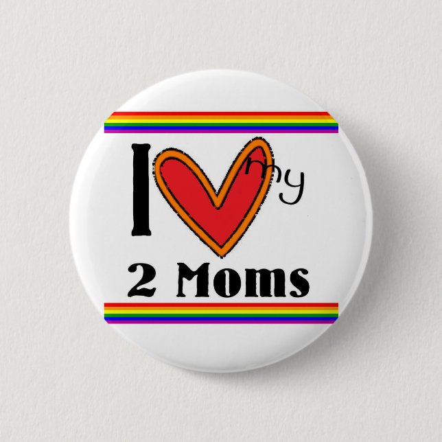Liebe I meine 2 Mammen Button (Vorderseite)