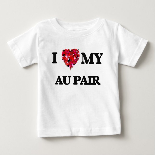 Liebe I meine Au-Paare Baby T-shirt (Vorderseite)