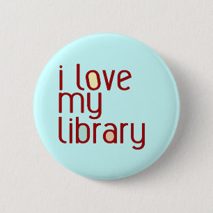 Liebe I meine Bibliothek Button
