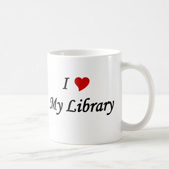 Liebe I meine Bibliothek Tasse (Rechts)