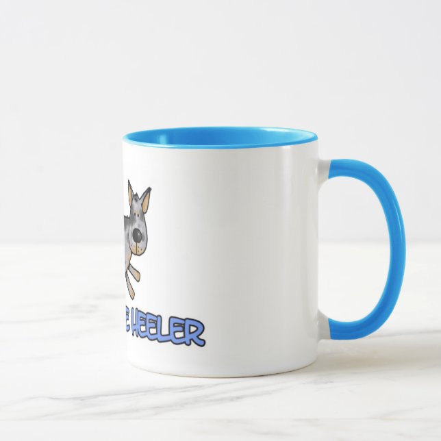 Liebe I meine blaue heeler Tasse (Rechts)