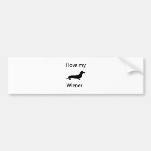 Liebe I meine Dackel Autoaufkleber