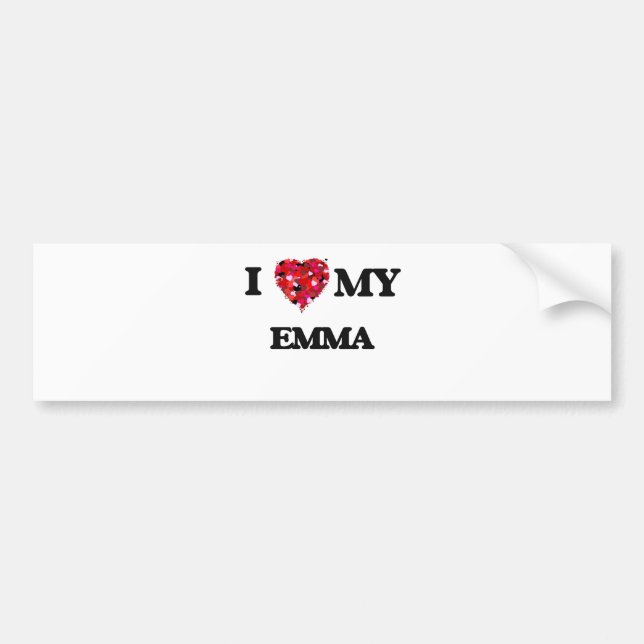 Liebe I meine Emma Autoaufkleber (Vorne)