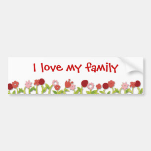 Liebe I meine Familie Autoaufkleber