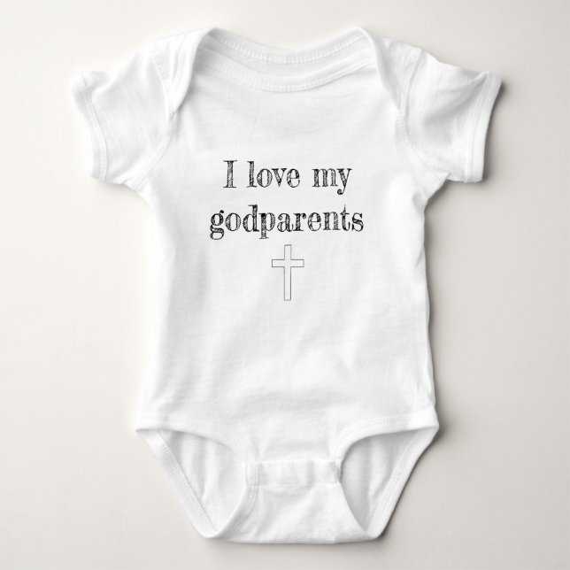 Liebe I meine Godparents Baby Strampler (Vorderseite)