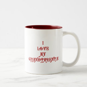 Liebe I meine Großeltern Zweifarbige Tasse