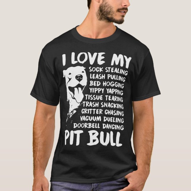 Liebe I meine Grubenstier-HundeT - Shirts (Vorderseite)