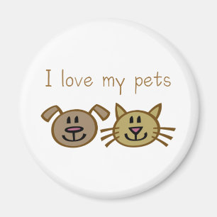 Liebe I meine Haustiere Magnet
