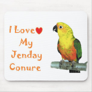 Liebe I meine Jenday Conure Computer-Mausunterlage Mousepad