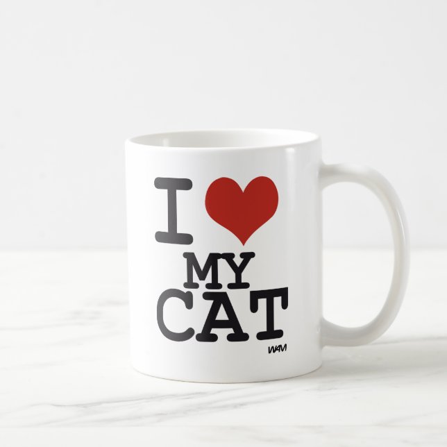 Liebe I meine Katze Kaffeetasse (Rechts)