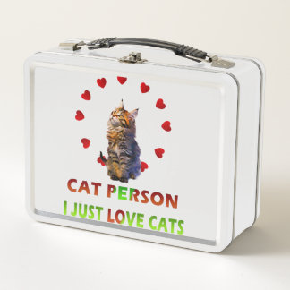 Liebe I meine Katze Metall Brotdose