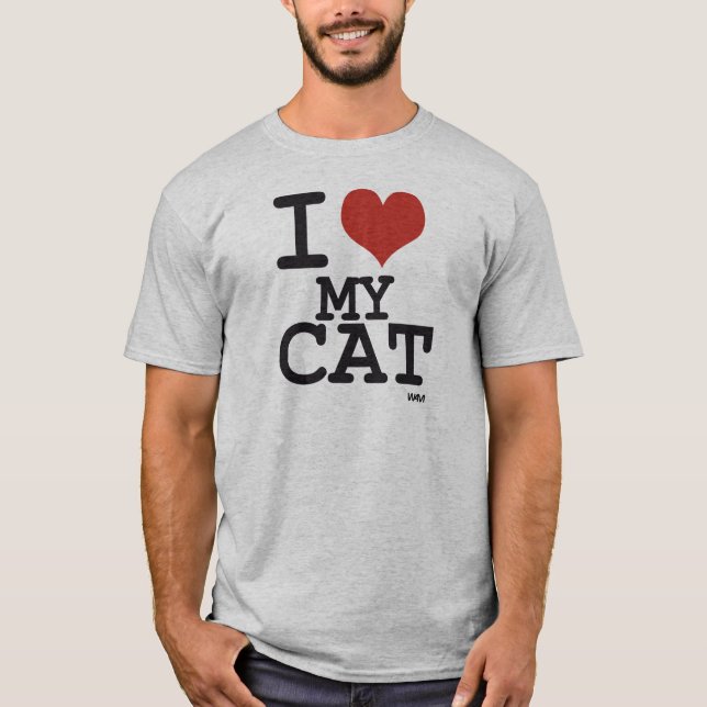 Liebe I meine Katze T-Shirt (Vorderseite)