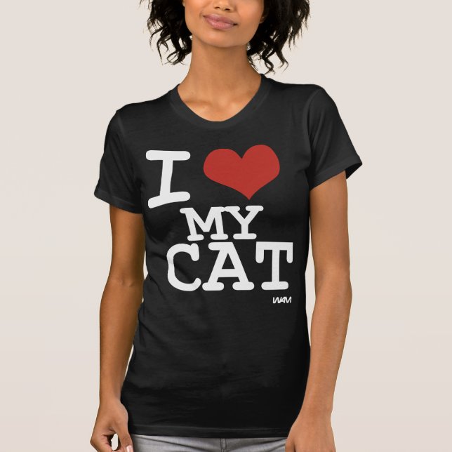 Liebe I meine Katze T-Shirt (Vorderseite)
