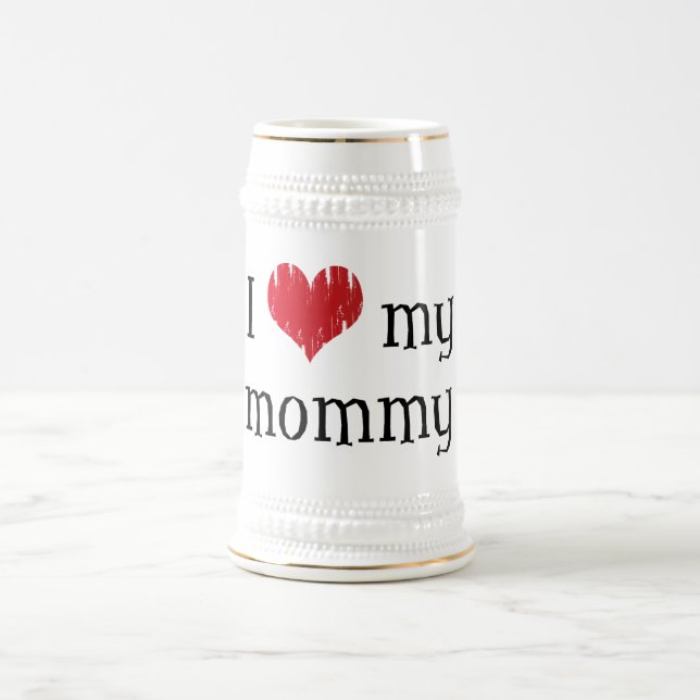 Liebe I meine Mama Bierglas (Mittel)