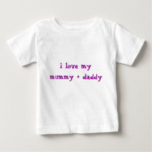 Liebe I meine Mama + Vati Baby T-shirt