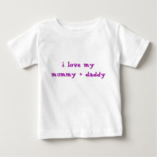 Liebe I meine Mama + Vati Baby T-shirt