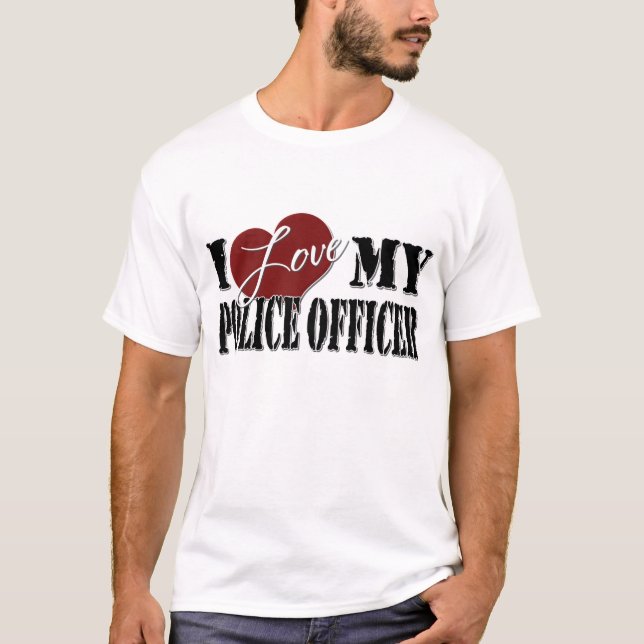 Liebe I meine Polizei bieten T - Shirt an (Vorderseite)