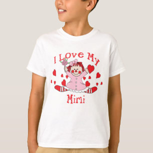 Liebe I meine Puppe u. Herzen des Lappen-Mimi T-Shirt