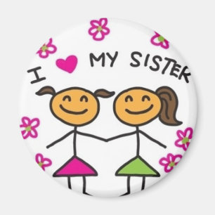 Liebe I meine Schwester Magnet