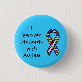 Liebe I meine Studenten mit Autismus Button