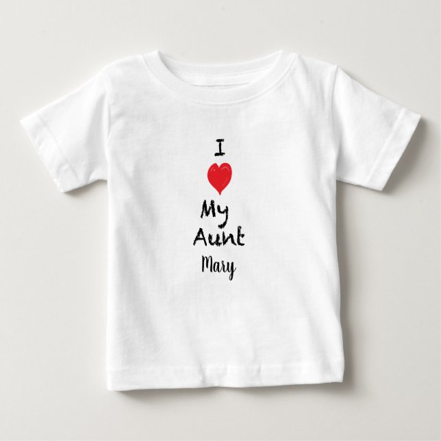 Liebe I meine Tante Customizable Baby Shirt (Vorderseite)