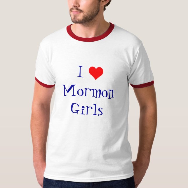 Liebe I Mormonen-Mädchen T-Shirt (Vorderseite)