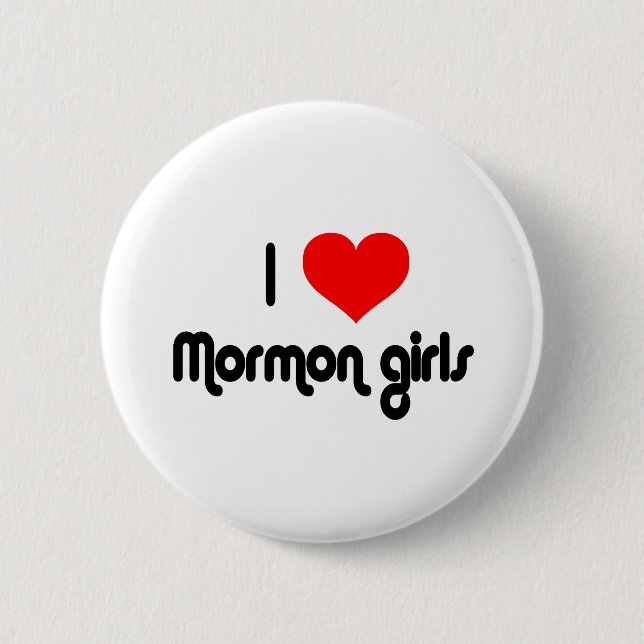 Liebe I Mormonenmädchen Button (Vorderseite)