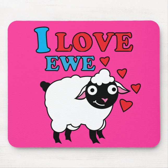 Liebe I Mutterschaf Mousepad (Vorne)