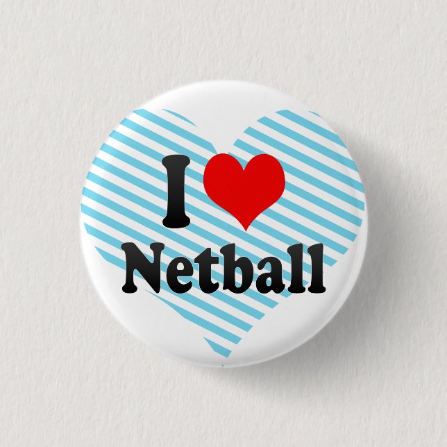 Liebe I Netball Button (Vorderseite)